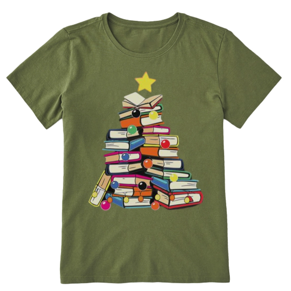 Pagewings Christmas Tree Bookworm Unisex Classic T-shirt