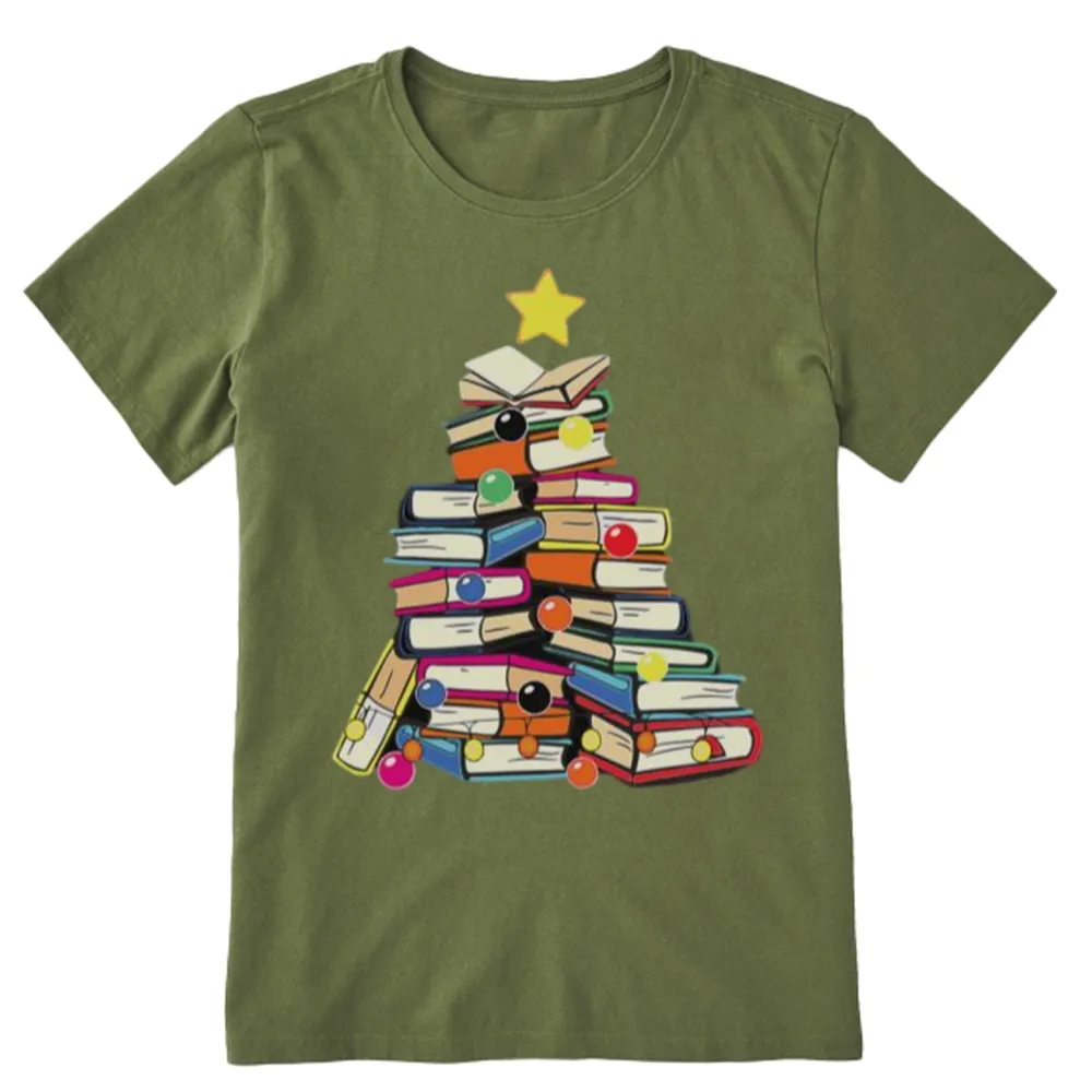 Pagewings Christmas Tree Bookworm Unisex Classic T-shirt