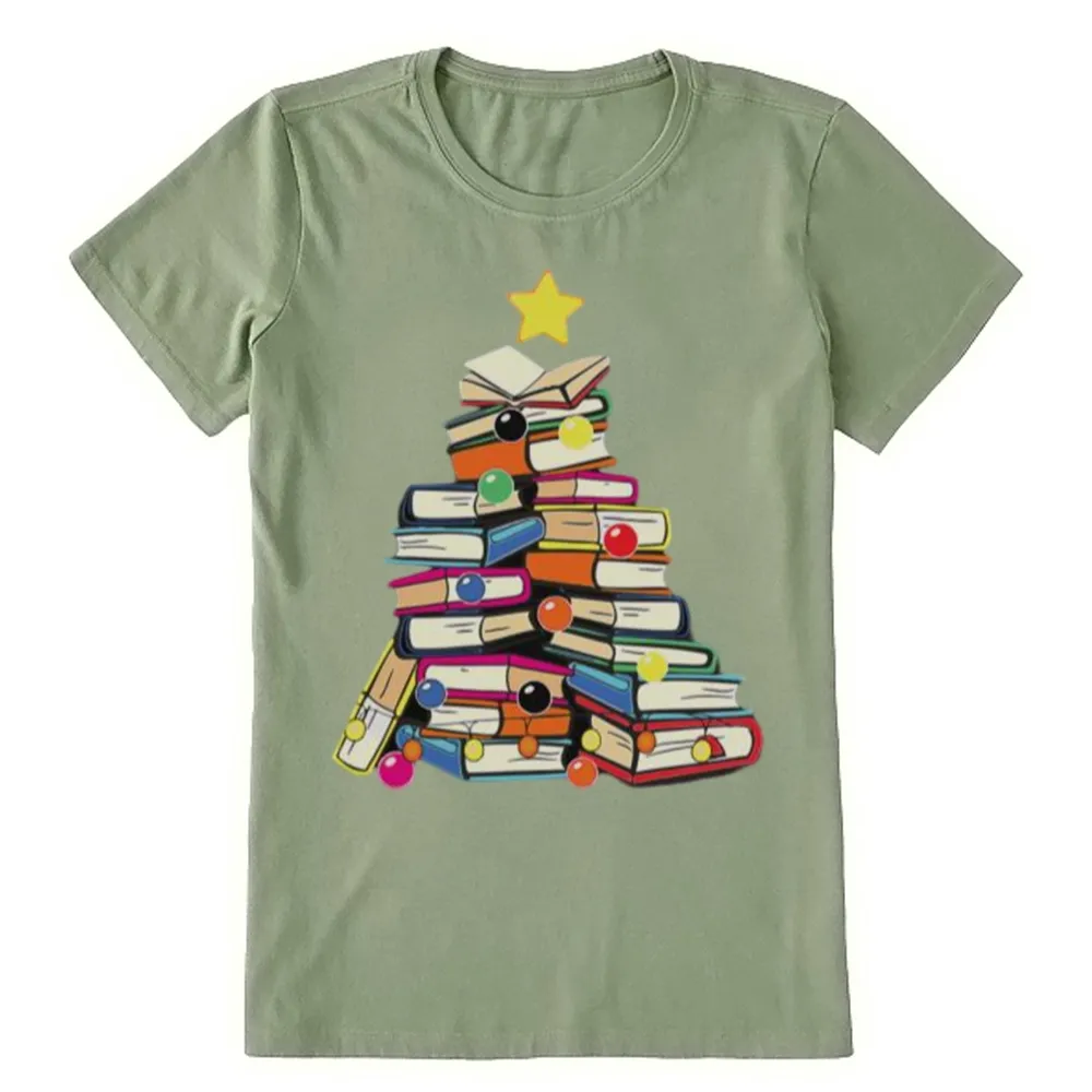 Pagewings Christmas Tree Bookworm Unisex Classic T-shirt