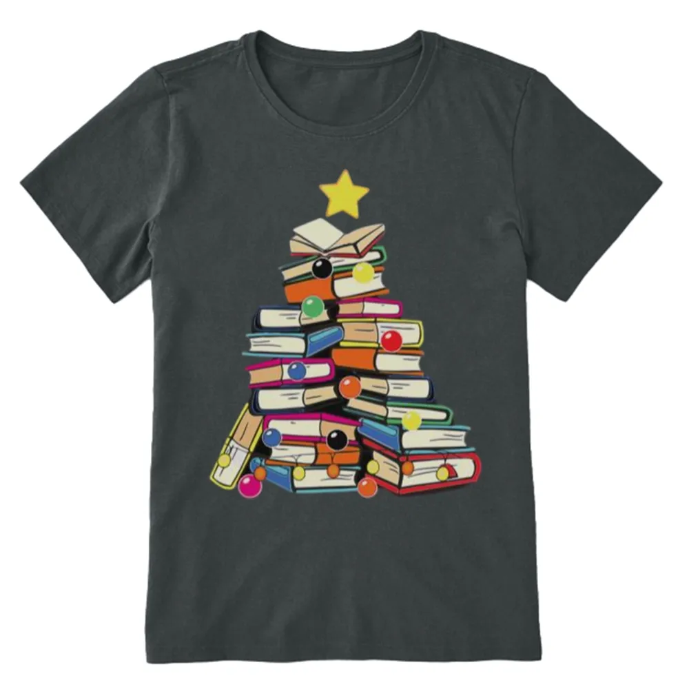Pagewings Christmas Tree Bookworm Unisex Classic T-shirt