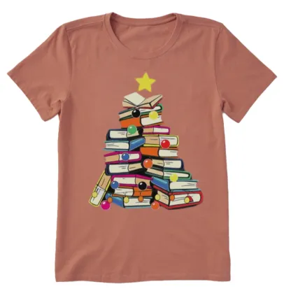 Pagewings Christmas Tree Bookworm Unisex Classic T-shirt