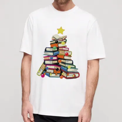 Pagewings Christmas Tree Bookworm Unisex Classic T-shirt