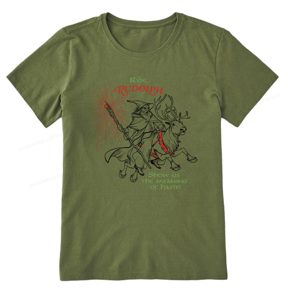 Pagewings Funny Christmas Show Us The Meaning Of Haste Unisex Classic T-shirt