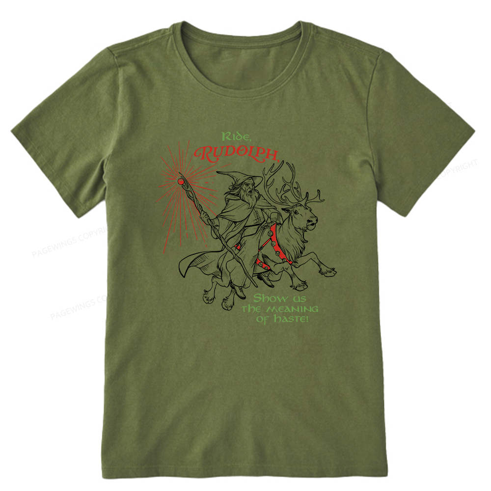 Pagewings Funny Christmas Show Us The Meaning Of Haste Unisex Classic T-shirt