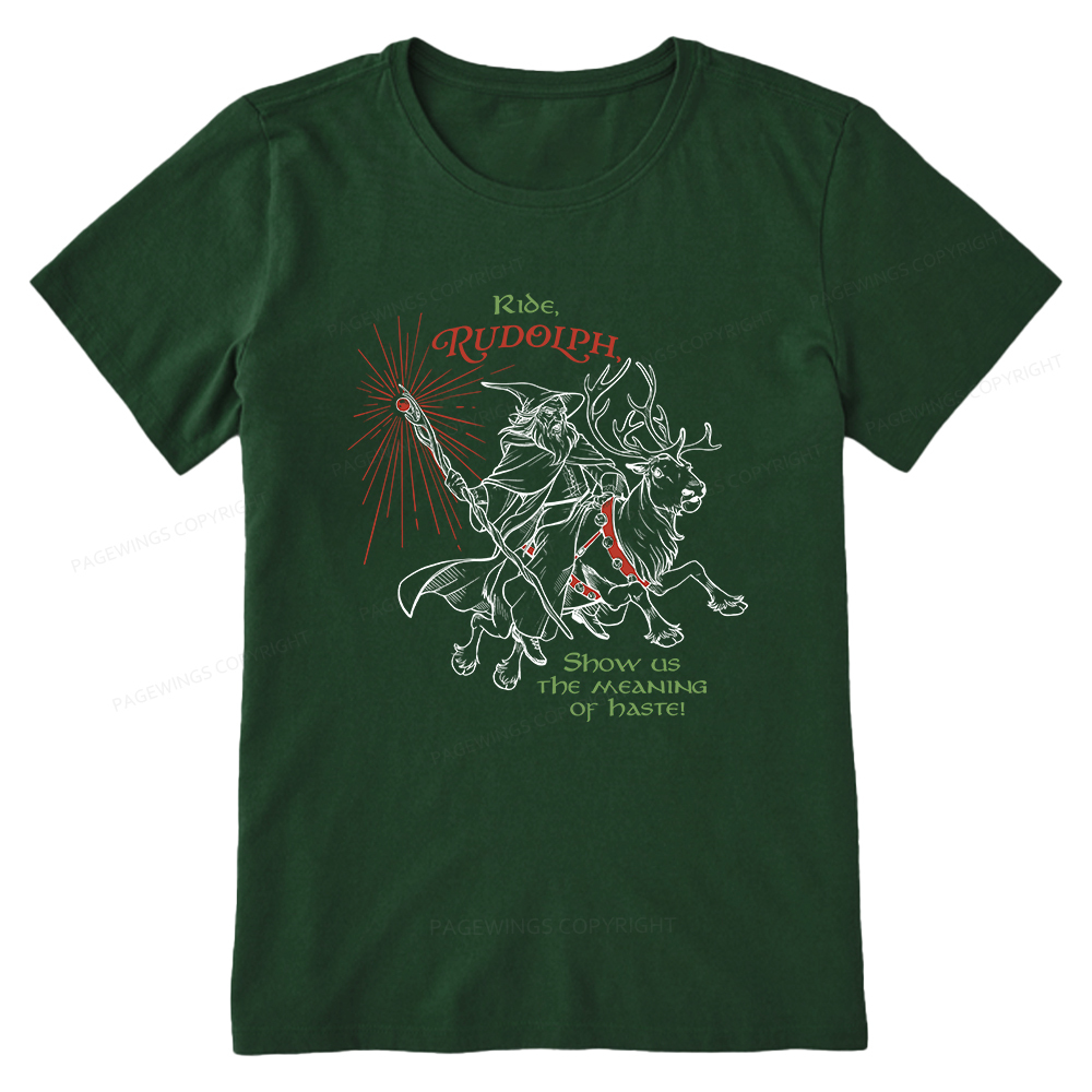 Pagewings Funny Christmas Show Us The Meaning Of Haste Unisex Classic T-shirt