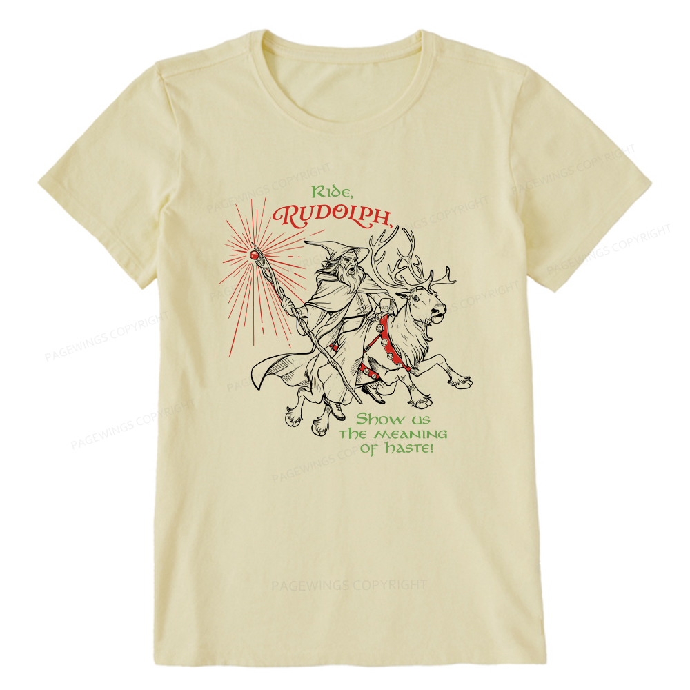 Pagewings Funny Christmas Show Us The Meaning Of Haste Unisex Classic T-shirt