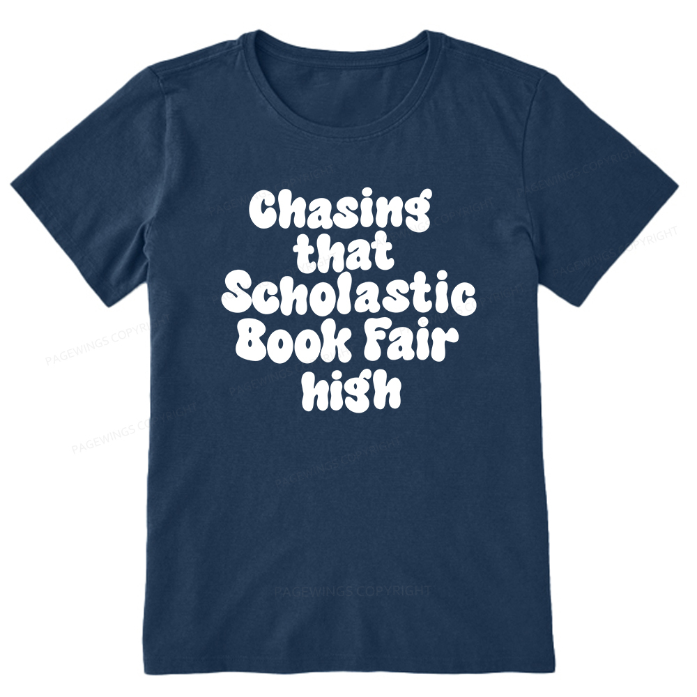 Pagewings Chasing That Scholastic Book Fair High Unisex Classic T-shirt
