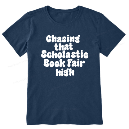 Pagewings Chasing That Scholastic Book Fair High Unisex Classic T-shirt