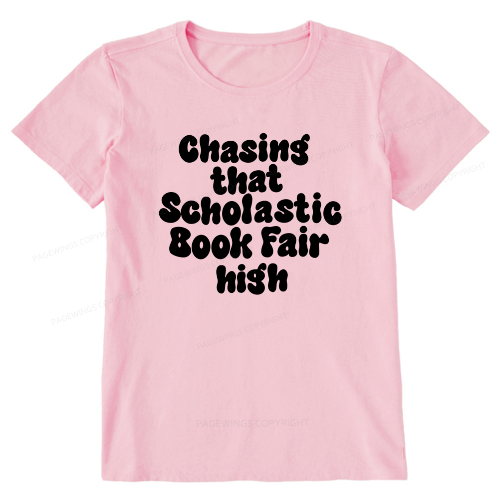 Pagewings Chasing That Scholastic Book Fair High Unisex Classic T-shirt