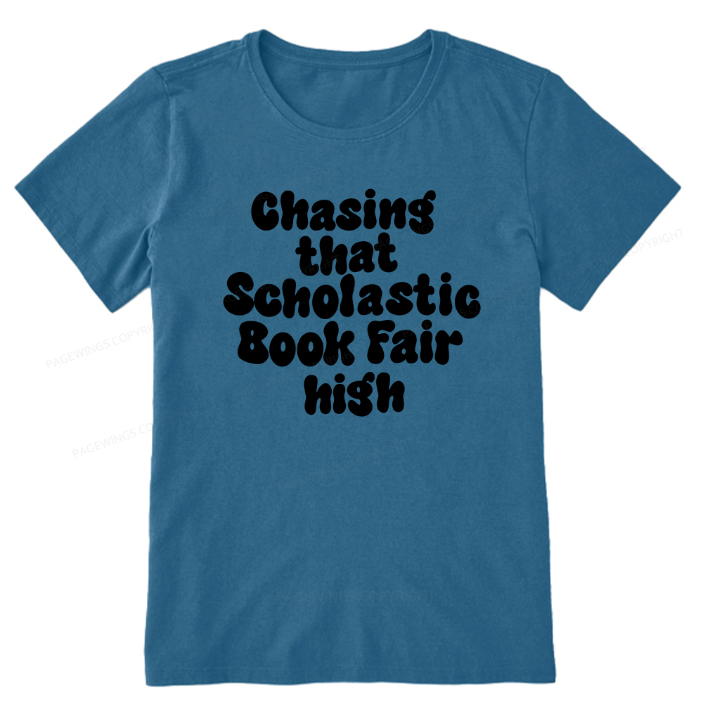 Pagewings Chasing That Scholastic Book Fair High Unisex Classic T-shirt