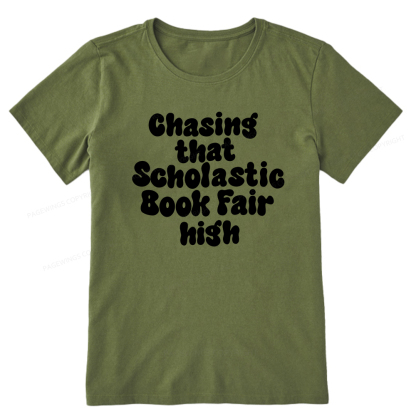 Pagewings Chasing That Scholastic Book Fair High Unisex Classic T-shirt