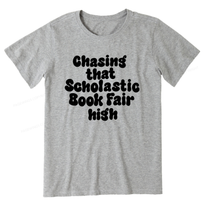 Pagewings Chasing That Scholastic Book Fair High Unisex Classic T-shirt