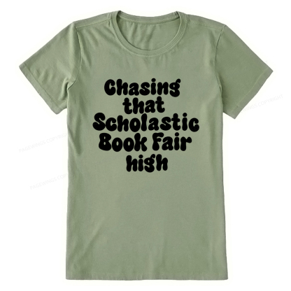 Pagewings Chasing That Scholastic Book Fair High Unisex Classic T-shirt