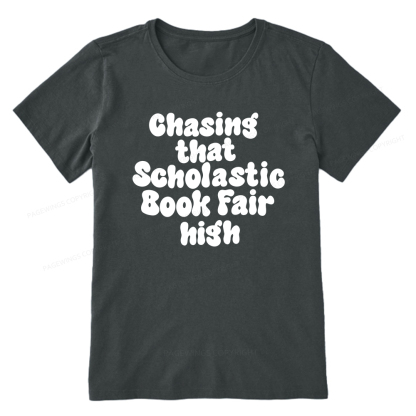 Pagewings Chasing That Scholastic Book Fair High Unisex Classic T-shirt
