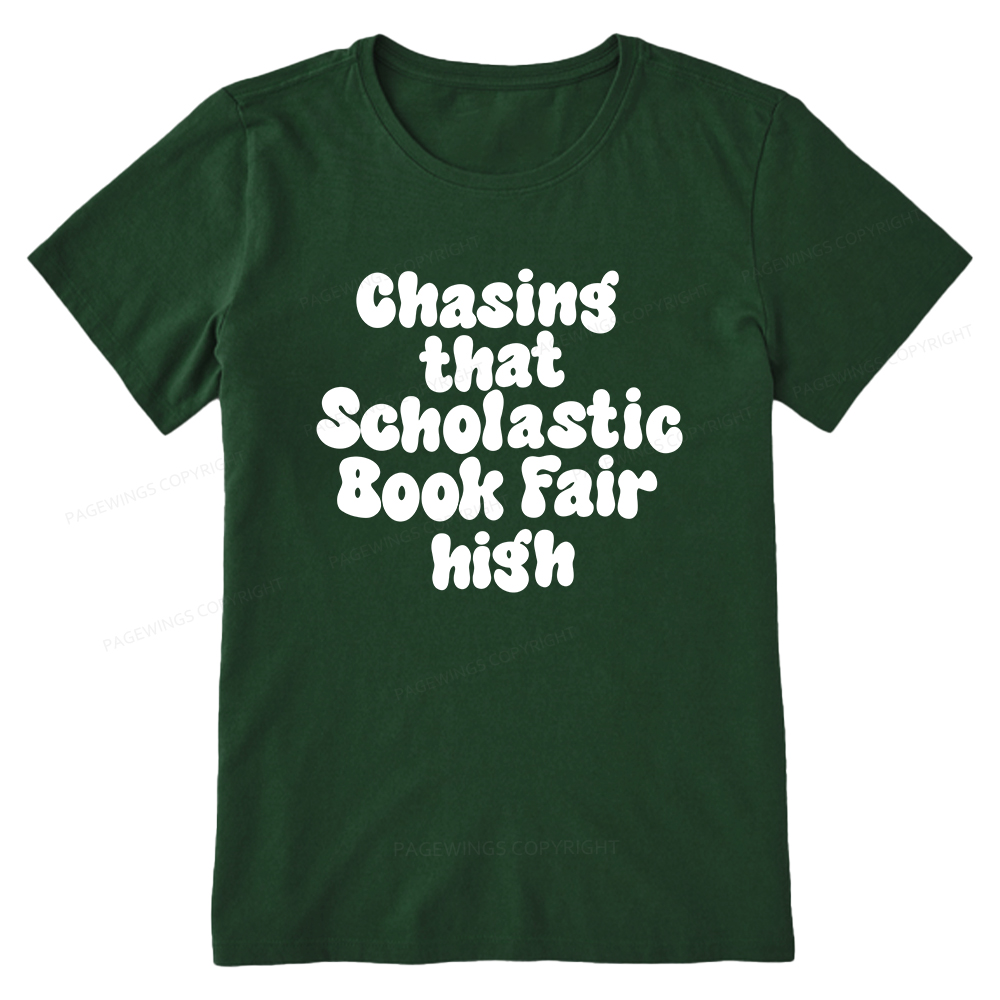 Pagewings Chasing That Scholastic Book Fair High Unisex Classic T-shirt