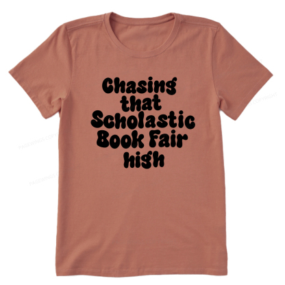 Pagewings Chasing That Scholastic Book Fair High Unisex Classic T-shirt