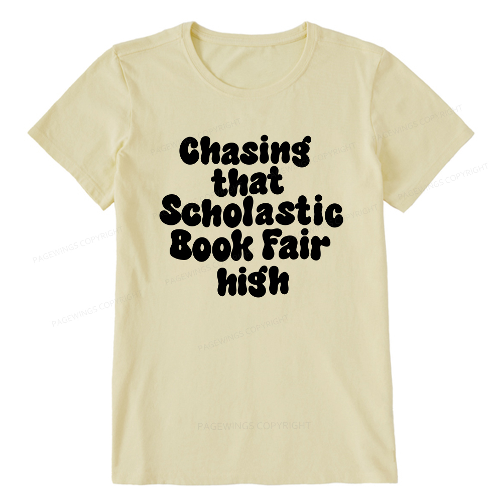 Pagewings Chasing That Scholastic Book Fair High Unisex Classic T-shirt