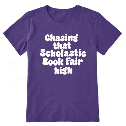 Pagewings Chasing That Scholastic Book Fair High Unisex Classic T-shirt