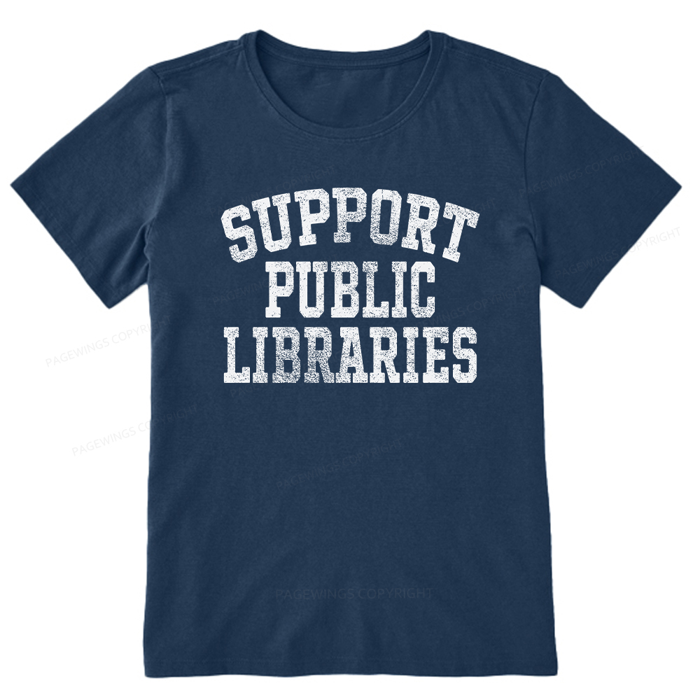 Pagewings Support Public Libraries Unisex Classic T-shirt