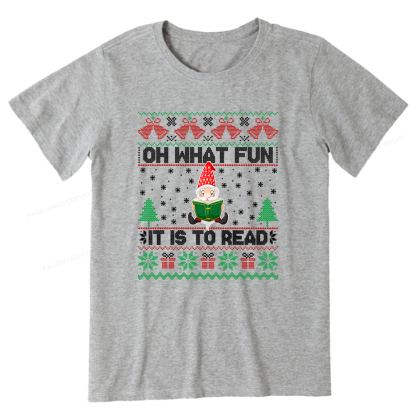 Pagewings Oh What Fun It Is To Read Unisex Classic T-shirt