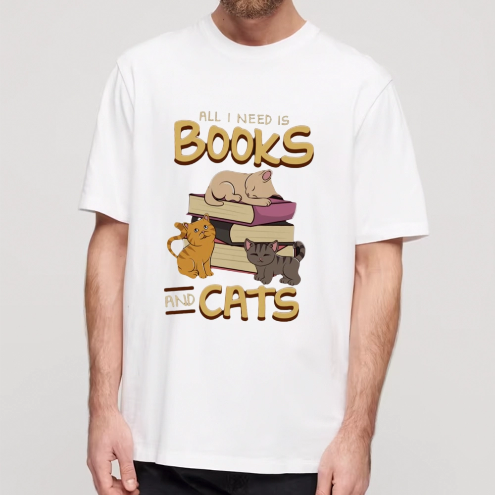Pagewings All I Need Is Books And Cats Unisex Classic T-shirt