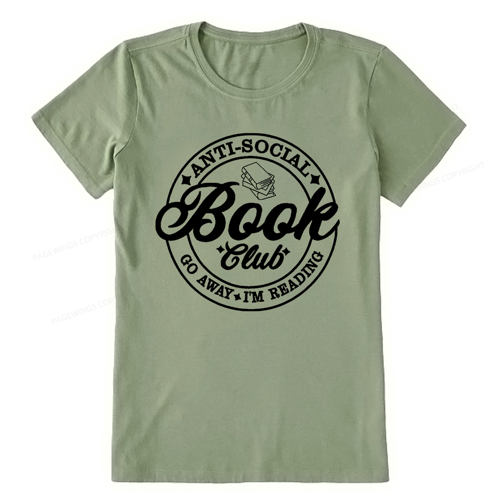 Pagewings Go Away I'm Reading Embroidery Unisex Classic T-shirt