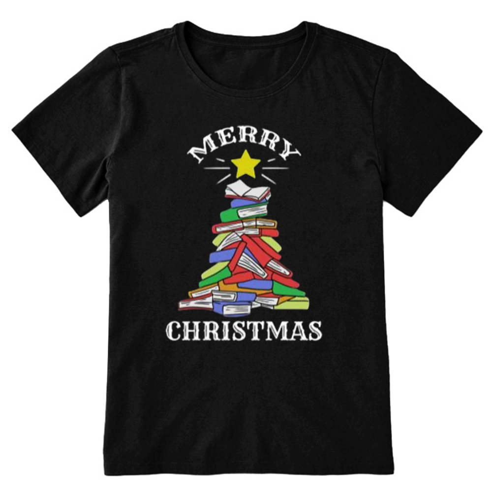 Pagewings Merry Christmas Book Tree Unisex Classic T-shirt