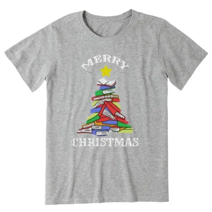 Pagewings Merry Christmas Book Tree Unisex Classic T-shirt