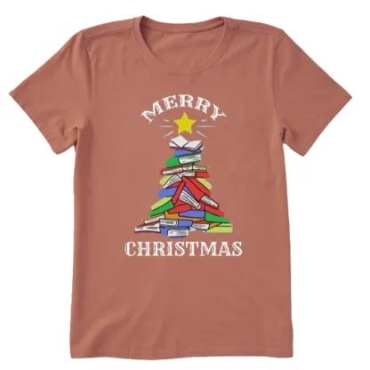 Pagewings Merry Christmas Book Tree Unisex Classic T-shirt