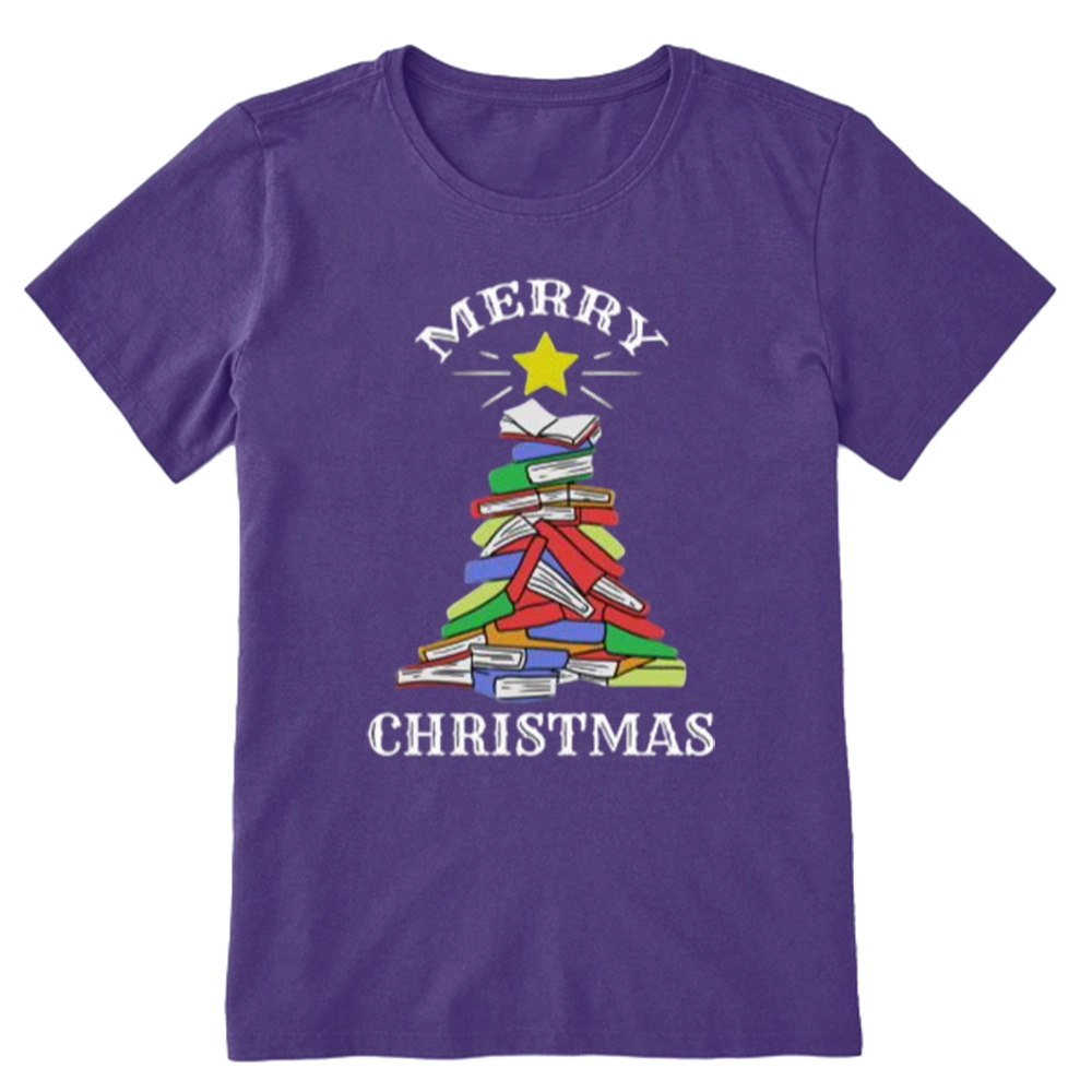 Pagewings Merry Christmas Book Tree Unisex Classic T-shirt