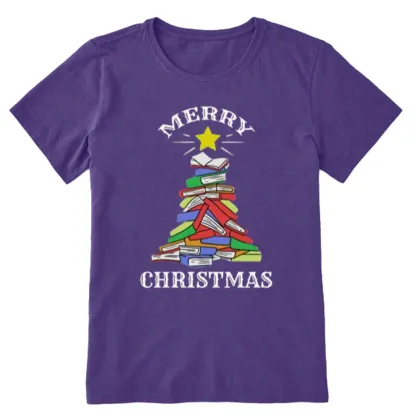 Pagewings Merry Christmas Book Tree Unisex Classic T-shirt