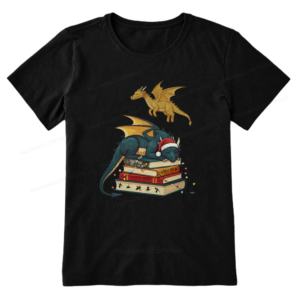Pagewings Fourth Wing Dragons Christmas Unisex Classic T-shirt