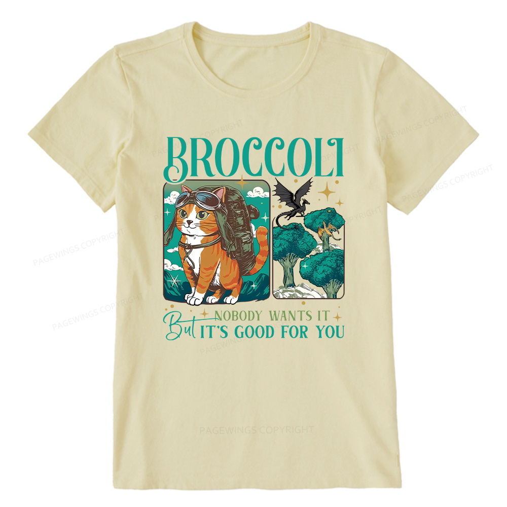 Pagewings Onyx Storm Broccoli Cat Unisex Classic T-shirt