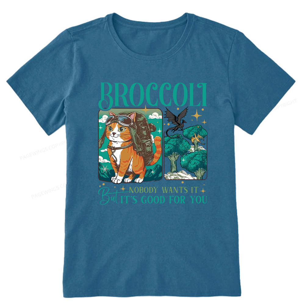 Pagewings Onyx Storm Broccoli Cat Unisex Classic T-shirt