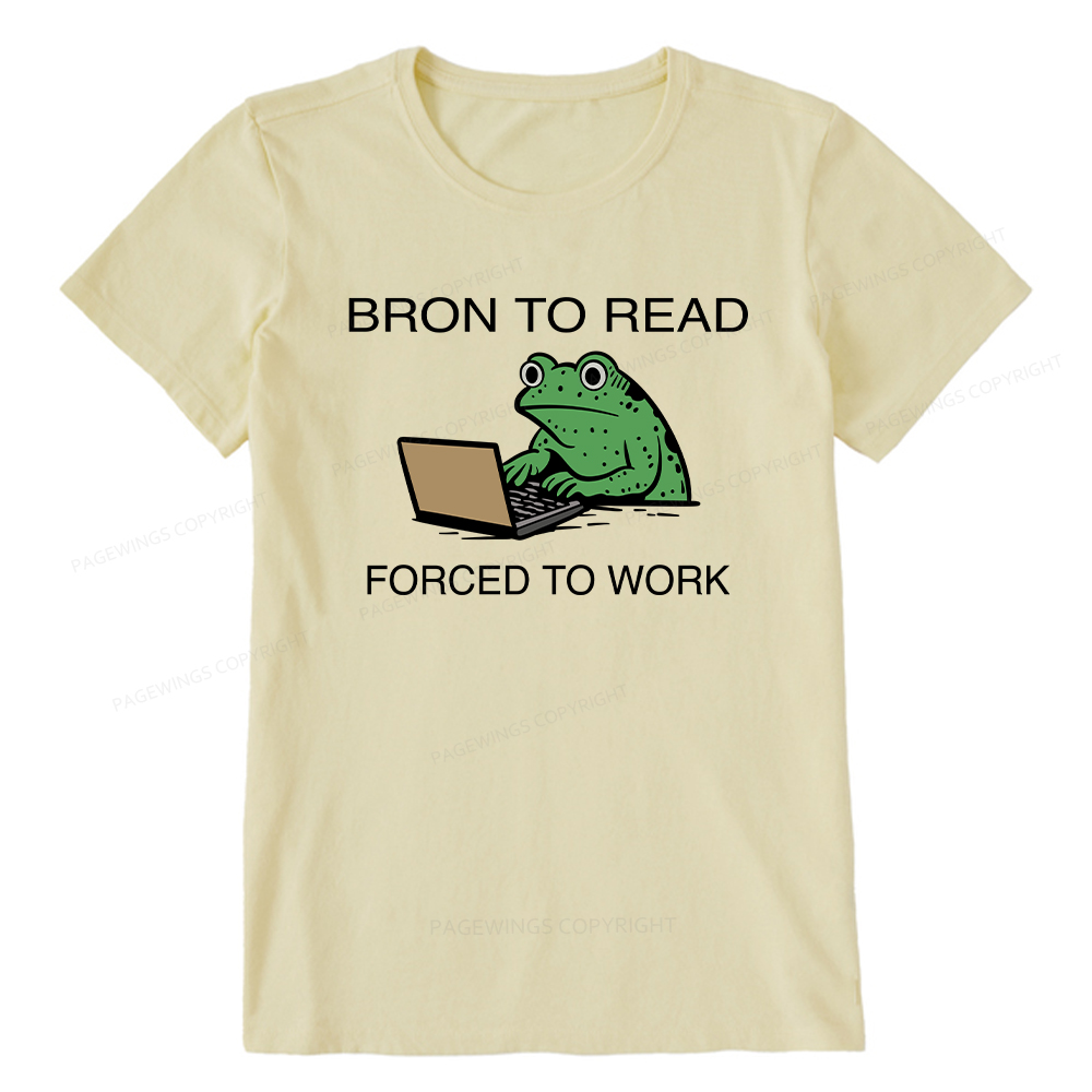 Pagewings Born to Read Forced to Work Unisex Classic T-shirt