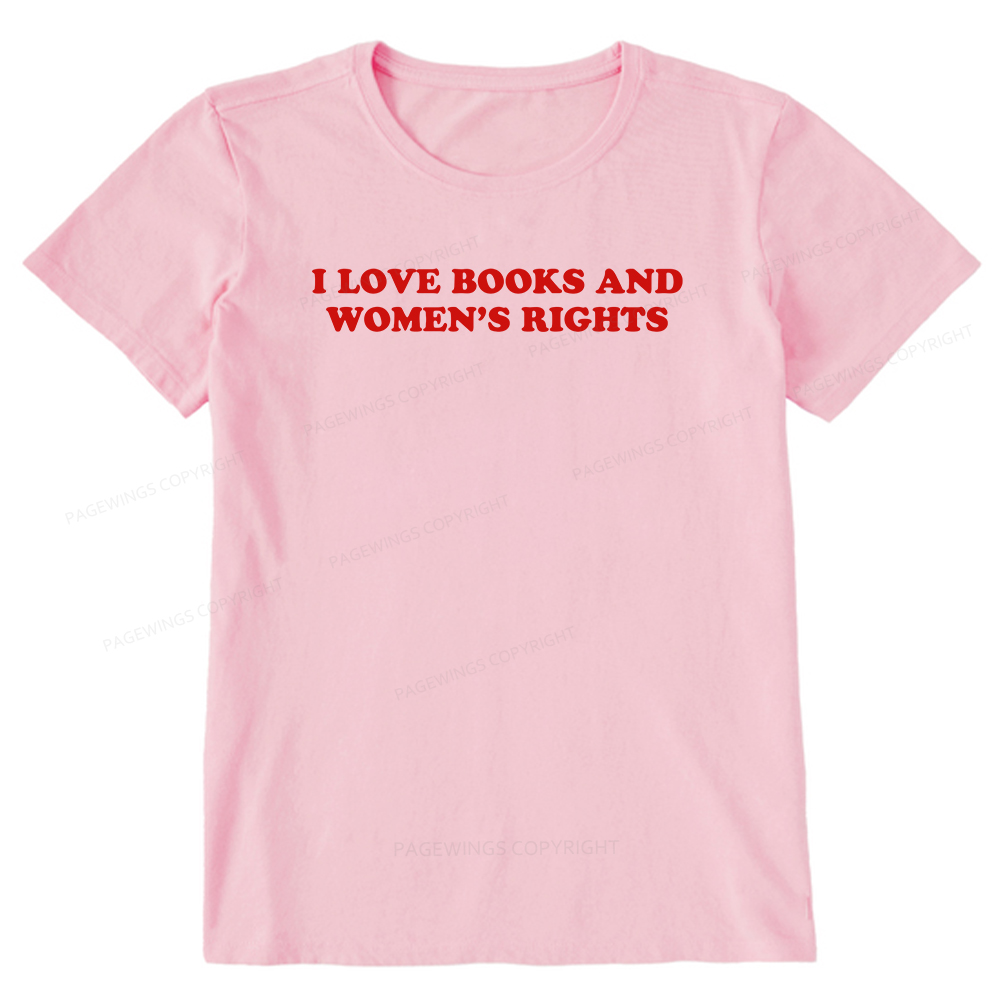 Pagewings I Love Books And Women's Rights Unisex Classic T-shirt