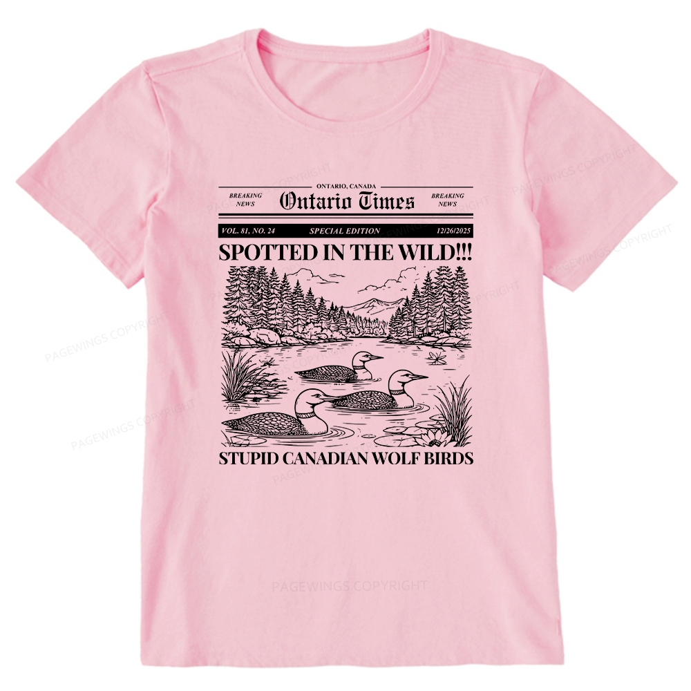 Pagewings Stupid Canadian Wolf Bird Unisex Classic T-shirt