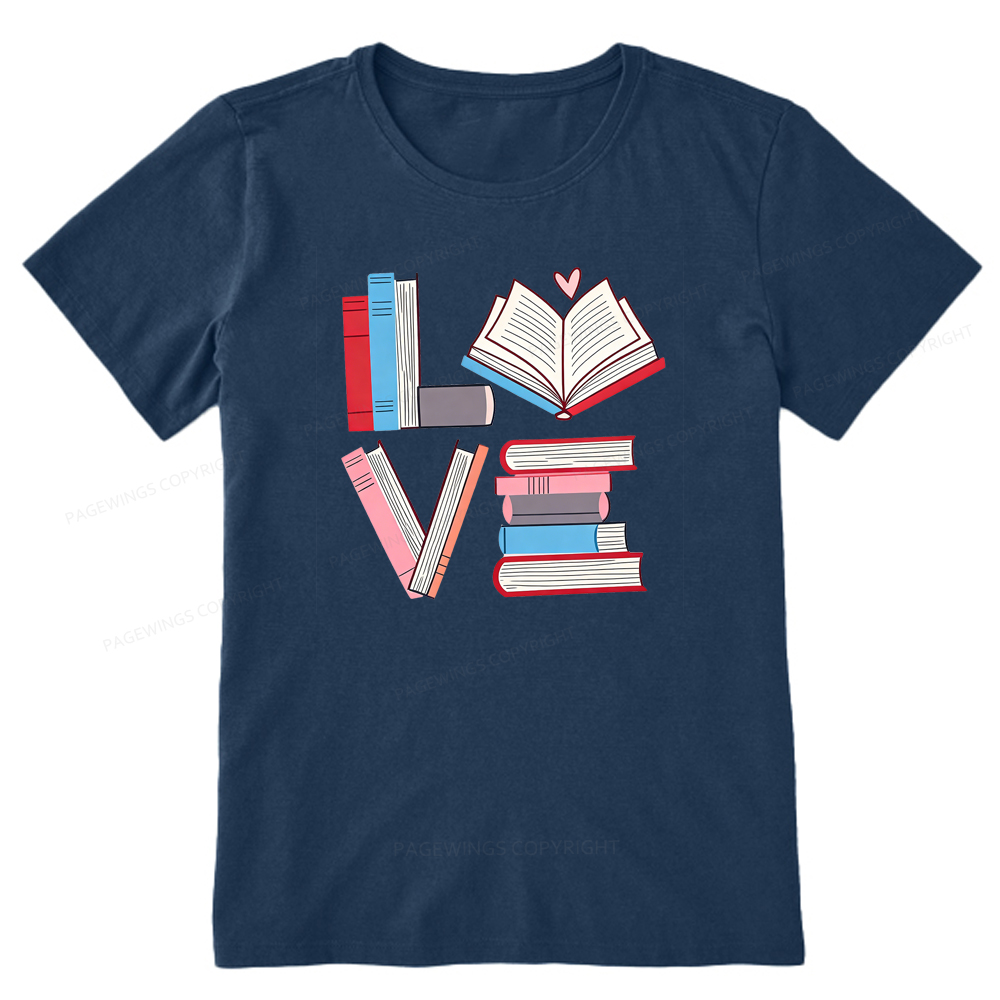 Pagewings Books Lovers Valentines Unisex Classic T-shirt