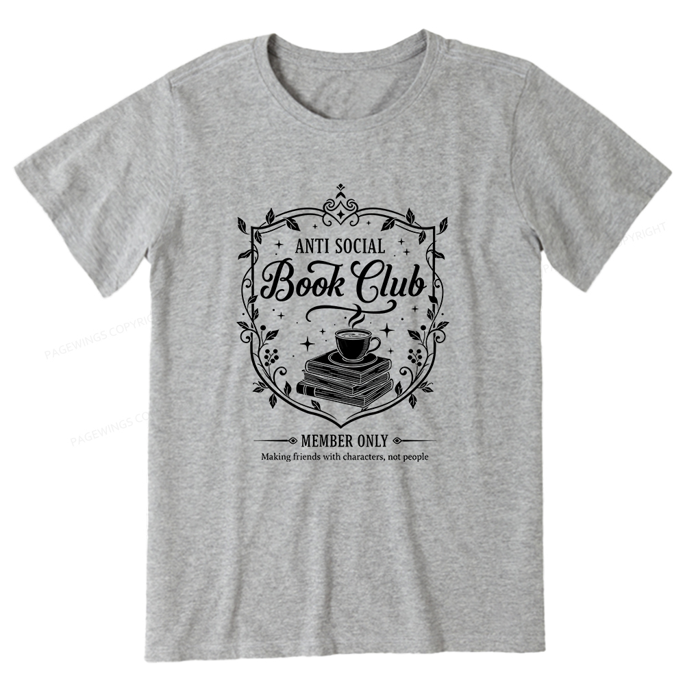 Pagewings Anti Social Book Club Unisex Classic T-shirt