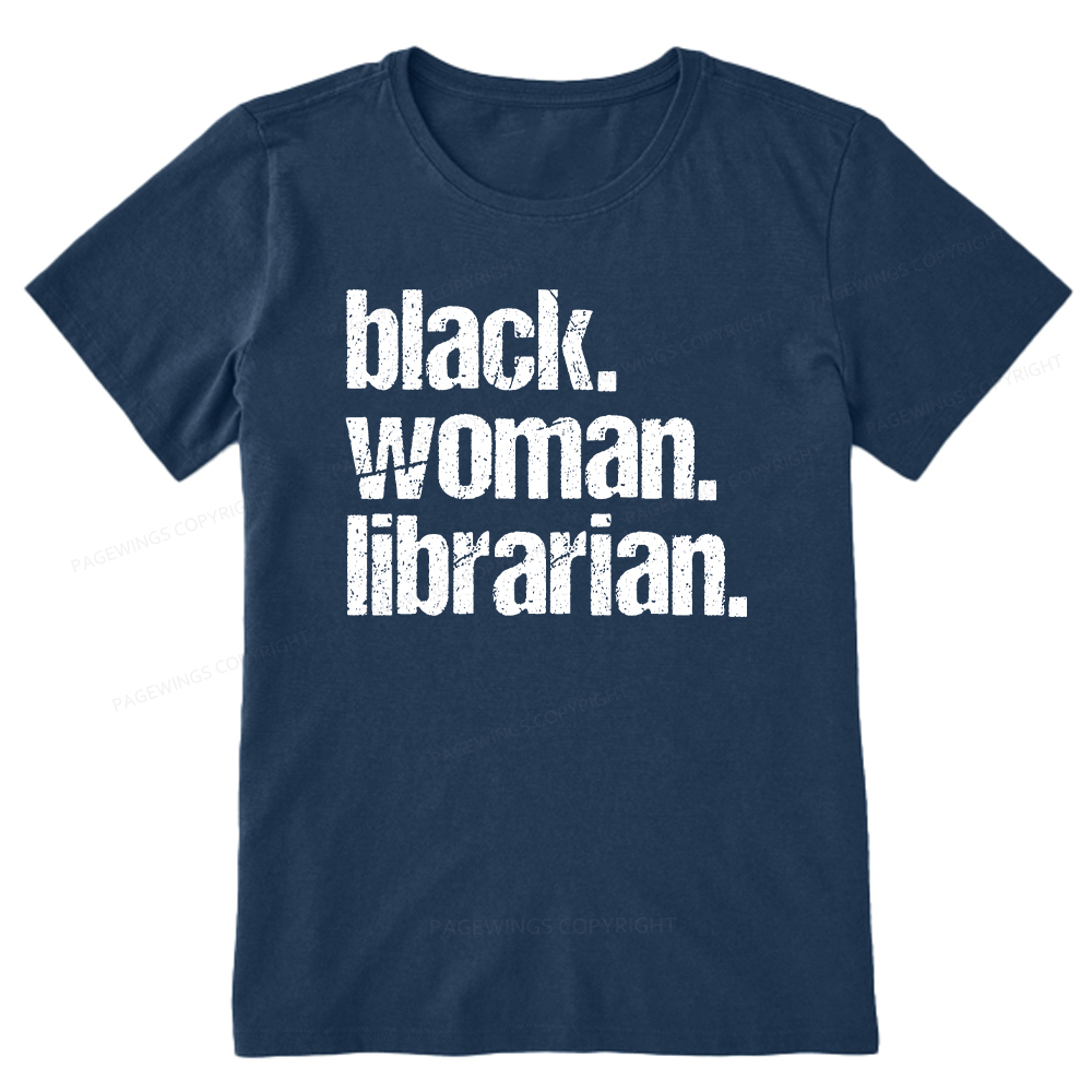 Pagewings Black Woman Librarian Unisex Classic T-shirt
