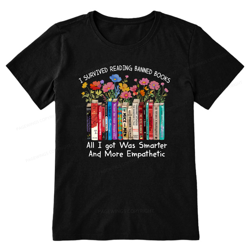 Pagewings Survived Banned Books Got Smarter Unisex Classic T-shirt