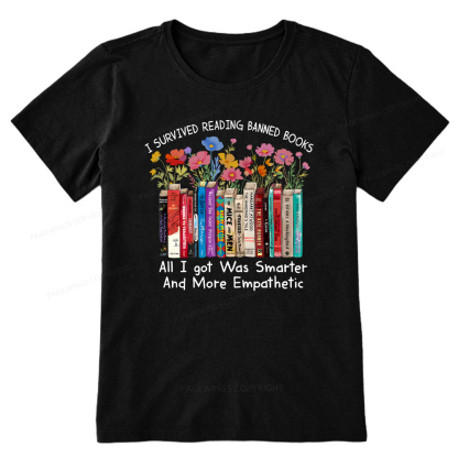 Pagewings Survived Banned Books Got Smarter Unisex Classic T-shirt
