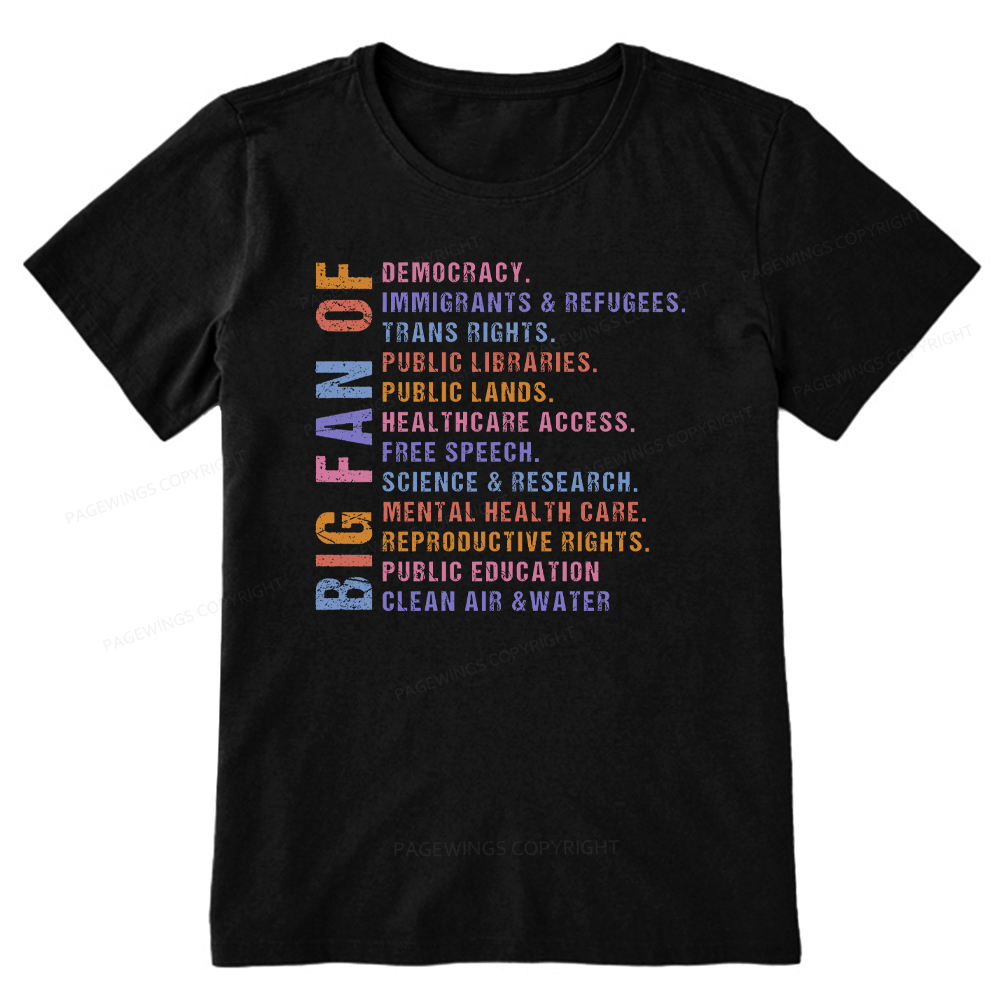 Pagewings Big Fan of Human Rights Unisex Classic T-shirt