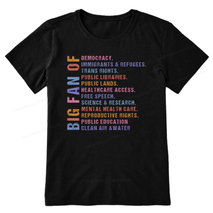 Pagewings Big Fan of Human Rights Unisex Classic T-shirt