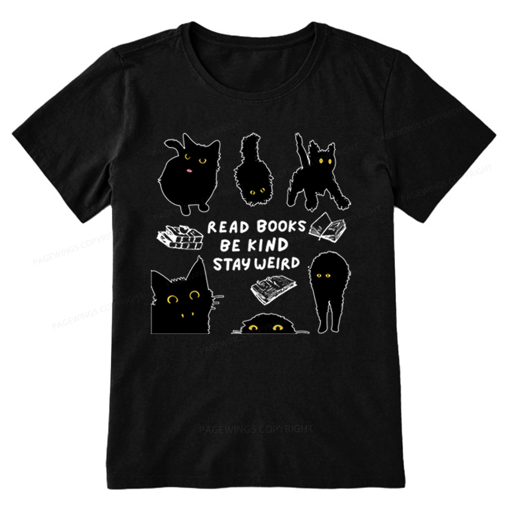 Pagewings Read Books Be Kind Stay Weird Unisex Classic T-shirt