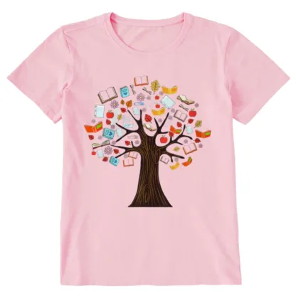 Pagewings Book Tree Vintage Graphic Unisex Classic T-shirt