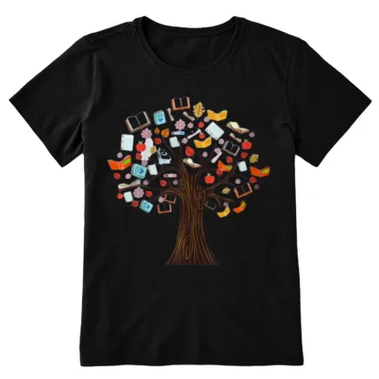 Pagewings Book Tree Vintage Graphic Unisex Classic T-shirt