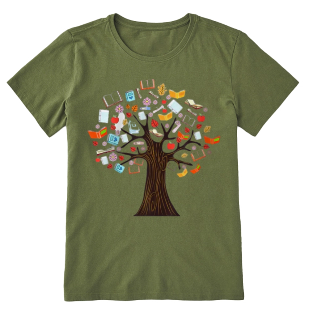 Pagewings Book Tree Vintage Graphic Unisex Classic T-shirt