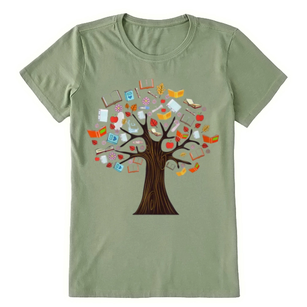 Pagewings Book Tree Vintage Graphic Unisex Classic T-shirt