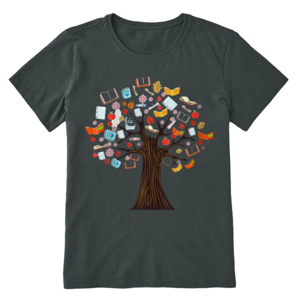 Pagewings Book Tree Vintage Graphic Unisex Classic T-shirt